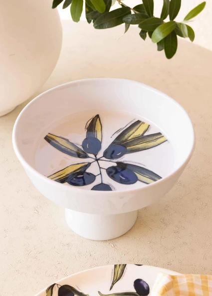 The Mia Olivos Ayaklı Meyvelik 23x14 cm - Resim 6