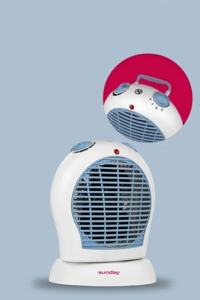 Sunday Fanlı Isıtıcı Oval Osilasyonlu Fan, Sfh02 - Resim 3