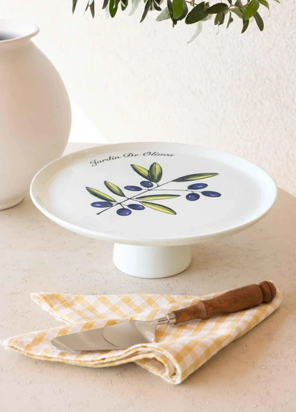 The Mia Olivos Ayaklı Servis Tabağı 10x30 cm - Resim 3