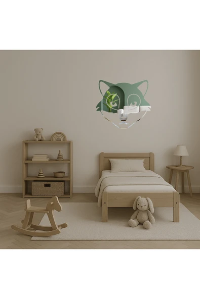 Akman Kurt Yüzü Dekoratif Aynalı Tablo 94,4 cm x 83,8 cm - ACL6205063-9928 - 4