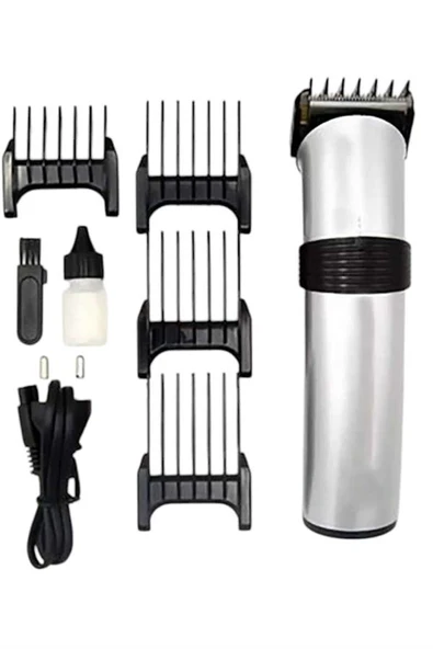 4 Taraklı Taşınabilir Profesyonel Saç ve Sakal Kesme Tıraş Makinesi - Resim 3