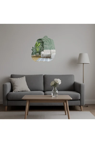 Akman Okul Çantası Tasarımlı Dekoratif Aynalı Tablo 87,4 cm x 94,2 cm - ACL6206058-9309 - 5