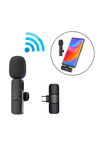 Akman Ally K8 Lightning iPhone Tak Konuş Wireless Kablosuz Mini Yaka Mikrofonu Canlı - ACL6209213-9174 ürün görseli 1