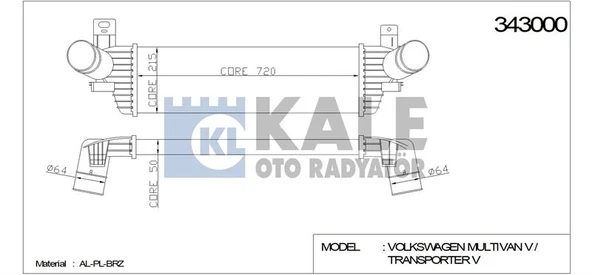 Vag Turbo Radyatoru Transporter T6 T7 10>19 2.0tdi Cfca - Kale 343000 ürün görseli