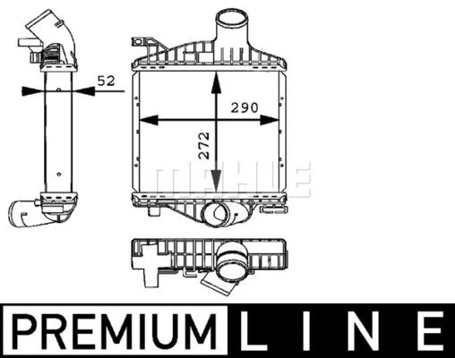 Mercedes Turbosarj Radyatoru V-Class W638/2 96>03 Vito W638 97>03 - Mahle CI 88 000p ürün görseli