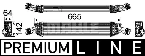 Vag Turbo Radyatoru Audı A4 A5 A6 Q5 2,0tfsi1,8tfsi2,0tdi 08> - Mahle CI 170 000p ürün görseli