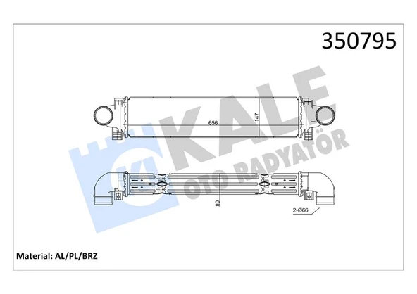 Volvo Turbo Radyatoru İntercooler Volvo S60 II S80 II V60 V70 III Xc60 II Xc70 II 13> - Kale 350795 ürün görseli