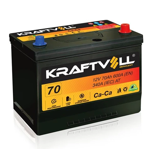 Aku Aku 12v 70 Ah N50 (260×173×225) Tam Kapalı Asya - Kraftvoll 18010010 - Resim 1