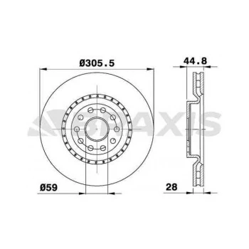 Lancıa On Fren Disk Aynası Lancıa Thesis 2.0i 2.4jtd - Braxıs Ae0659 ürün görseli