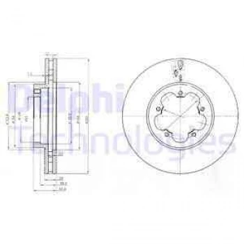 Ford On Fren Disk Aynası Transıt V347 06>14 O,ceker Hava Sogutmalı Olcu: (280 * 28) - Delphi Bg4007 ürün görseli
