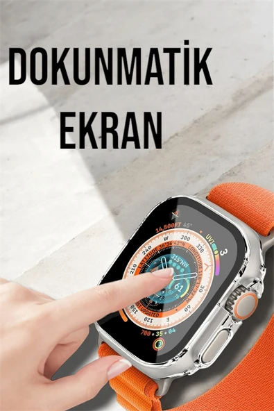 Bluetooth Bağlantılı 49MM Dokunmatik Akıllı Saat Sağlık ve Spor Takip Özellikli ürün görseli