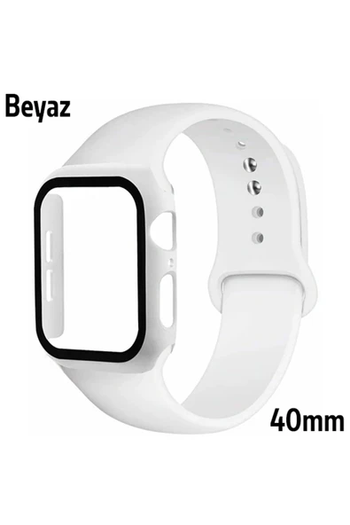 Akman ALLY Apple Watch 4-5-6 40mm Silikon Kordon Kayış ve Ekran Koruyucu Kılıf-(19 - ACL6202490-3869 - 4