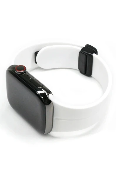 Akman Ally Apple Watch 7-8 41mm 6-5-4 40mm Manyetik Uçlu Silikon Kayış Kordon 3-2-1 - ACL6208682-5905 - 4