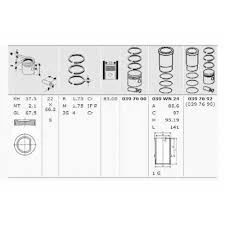 Psa Motor Piston Segman Gomlek Kit P205 P405 Bx Xu52c Xu5m Xu5s Xu51c (1,6 8v) 2,1 Cukur 83,00mm (std) - Mahle 0397692