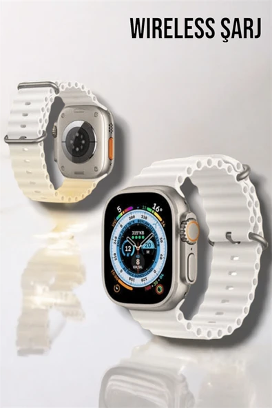 Bluetooth Bağlantılı 49MM Dokunmatik Akıllı Saat Sağlık ve Spor Takip Özellikli - Resim 4