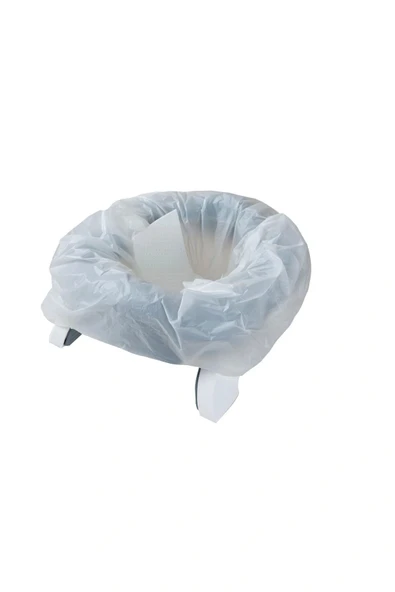 Babyjem Portatif Katlanabilir Lazımlık - Gri (5 Adet Poşet Hediyeli) - 5