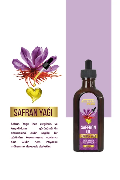 Softto Plus Safran Nemlendiren Kırışıklık Görünümünün Azalmasına Yardımcı Yüz ve Vücut Yağ 100 ml - 5