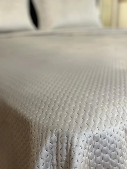 NİVEMESHOME YATAK ÖTÜSÜ ÇİFT KİŞİLİK 240X260 GRİ TOSKANA - Resim 3