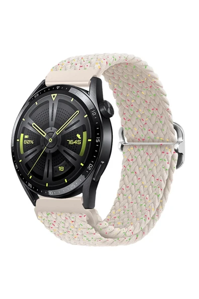 Akman ALLY 22MM Gear S3 Watch 4 -Gt2 GT2E 46MM Japon Tokalı Elastik Kayış Kordon-(1 - ACL6204691-9153 - 6