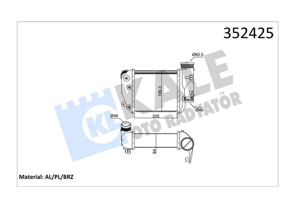 Vag Turbo Radyatoru Sag Audı A6 2,7 / 3,0tdi 05>11 - Kale 352425 ürün görseli