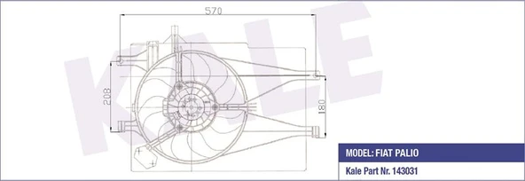 FAN MOTORU DAVLUMBAZLI PALIO ALBEA 1,2 (NAC) - KALE 012622201 - 1