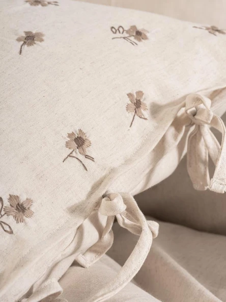 Cotton Keten Çift Kişilik Nev Takımı Arie - Resim 2