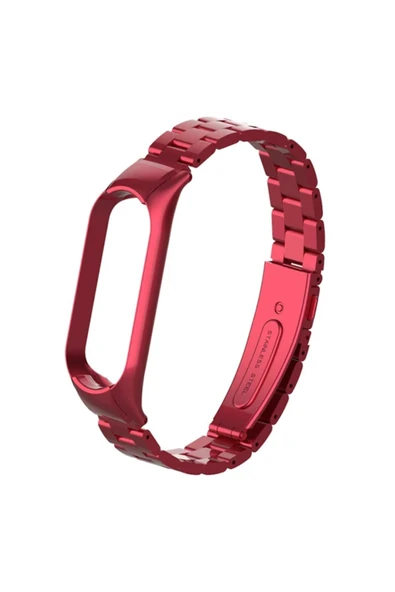 Akman Xiaomi Mi Band 5 Stainless Steel 3 Bakla Çelik Kayış Kordon-(1903) - ACL6208658-1616