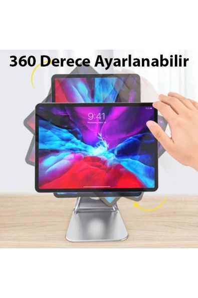 AYKAN ALLY Metal Masa Üstü Standlı Mıknatıslı Tablet Telefon Tutucu-(1903) - 13256-1020 - Resim 3