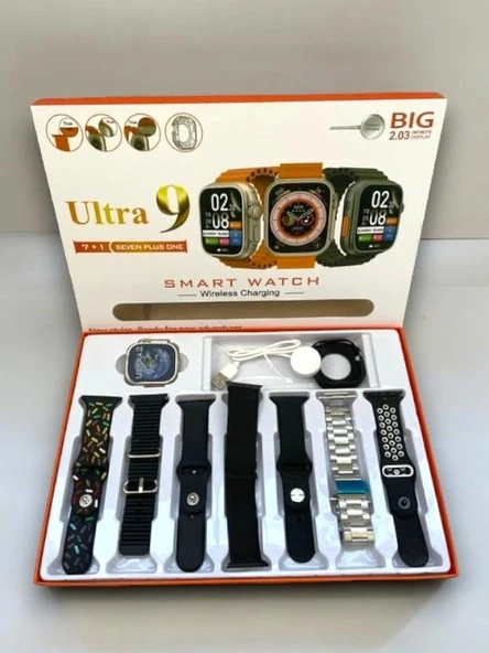 WATCH9 7 KORDONLU AKILLI SAAT - Resim 4