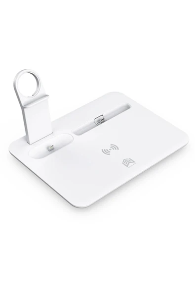 Akman ALLY 4 in1 15W Kablosuz Hızlı Şarj Standı İPhone+İwatch+ Pro Wireless-(190 - ACL6207876-7906 - Resim 3