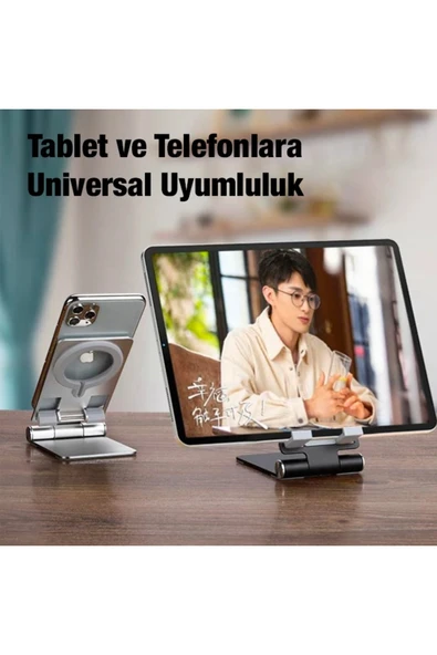 CepteToptan ALLY Z19 Çok Fonksiyonlu Magsafe Uyumlu Masaüstü Telefon Standı-(1903) - CRM5826-7815 - Resim 3