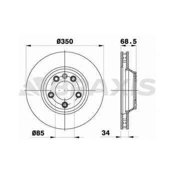 Vag On Fren Disk Aynası Sag Havalı Audı Q7 Porsche Cayenne Panamera Touareg 02> - Braxıs Ad1011 ürün görseli