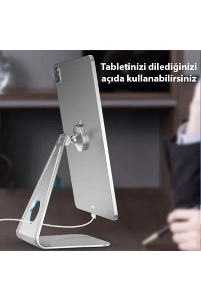 AYKAN ALLY Metal Masa Üstü Standlı Mıknatıslı Tablet Telefon Tutucu-(1903) - 13256-1020 - Resim 5