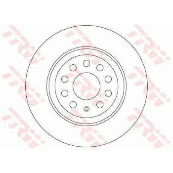 Vag Fren Diski Arka Golf VII 13> Passat Superb Q3 15> Tiguan 16> Touran 15> Arteon 17> - Trw Df6504 - Resim 1