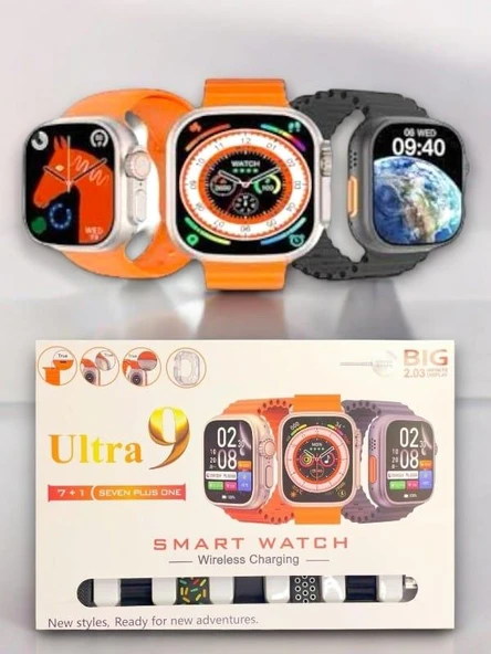 WATCH9 7 KORDONLU AKILLI SAAT - Resim 5