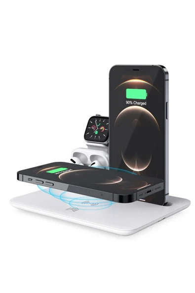 Akman ALLY 4 in1 15W Kablosuz Hızlı Şarj Standı İPhone+İwatch+ Pro Wireless-(190 - ACL6207876-7906 ürün görseli 1