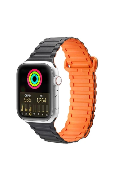 Akman Dux Ducis Apple Watch 38/40/41MM için Manyetik Armor Silikon Kordon Kayış-(19 - ACL6209259-4896