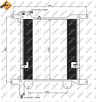 KLIMA RADYATORU KONDENSER DAF 95 XF FA / 95 XF FAC / 95 XF FAD / 95 XF FAR / 95 XF FT / 95 XF FTG / - NRF 35837 - 1