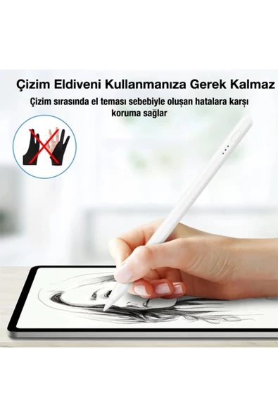 Akman Ally Apple Pencil 2 Kapasitif Stylus iPad Tablet Dokunmatik Kalem (Aktif Versiyo - ACL6208461-4432 - Resim 4