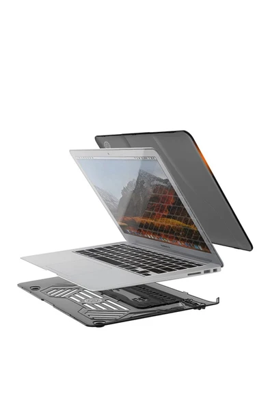 Akman Ally Macbook Air 13A1466/1363 Portatif Alt Üst Kılıf+çanta-(1903) - ACL6202924-8902 - 5