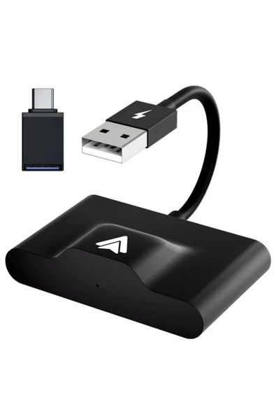 CepteToptan Ally Usb+Type-C Android Kablosuz Carplay Adaptör Çevirici - Youtube Netflix Ti - CPT4722004-2372 - Resim 2