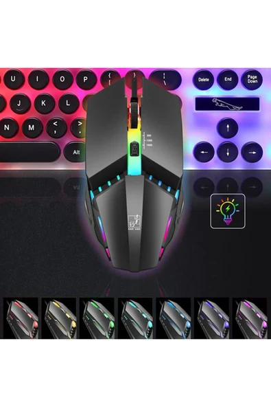 Akman ALLY K3 Işıklı Kablolu Oyuncu- Gaming Mouse-(1903) - ACL6208537-3158 - Resim 3