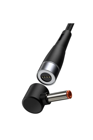 MST BOUTİQUE Zinc Manyetik Type-C to DC Round (40x17mm) Laptop Şarj Kablosu 100W 2m-(1903) - MSTBQ2327-7257 - Resim 4