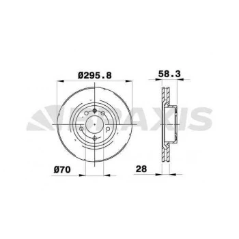 Opel On Fren Disk Aynası Omega A Omega B Senator - Braxıs Ae0259 ürün görseli