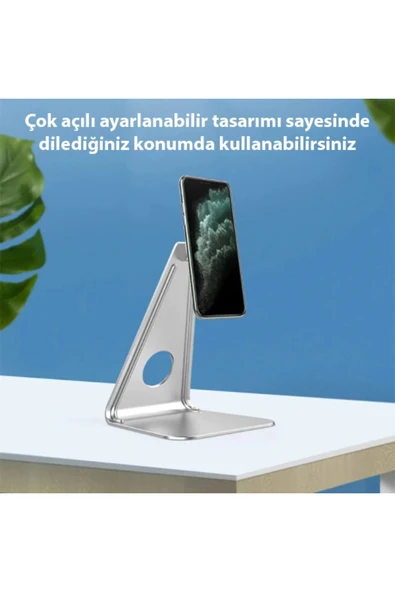 AYKAN ALLY Metal Masa Üstü Standlı Mıknatıslı Tablet Telefon Tutucu-(1903) - 13256-1020 - Resim 4