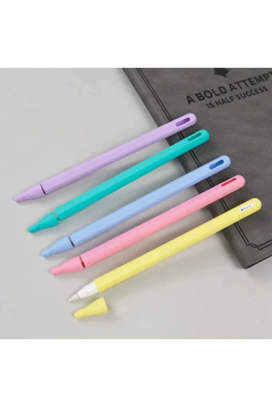 Akman ALLY Apple Pencil 2 İçin Silikon Kılıf Koruyucu Kılıf-(1903) - ACL6208116-7037 - Resim 4