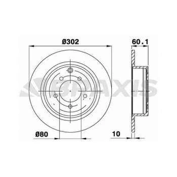 Mitsubıshı Arka Fren Disk Aynası Mitsubıshı Asx Outlander 2 - Braxıs Ae0549 ürün görseli