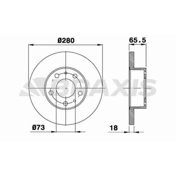 Fiat On Fren Disk Aynası Ducato Boxer Jumper 14q (15 Jant) 94>02 Hava Sogutmasız - Braxıs Ae0134 ürün görseli