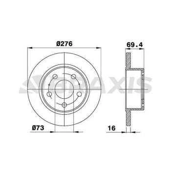 İveco Ticarı Arka Fren Disk Aynası İveco Daıly 99 2.3td 2.8td - Braxıs Ae0392 ürün görseli