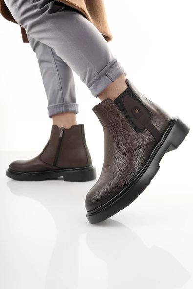 Muggo GERALT Fermuarlı İçi Kürklü Erkek Kışlık Bot - 6